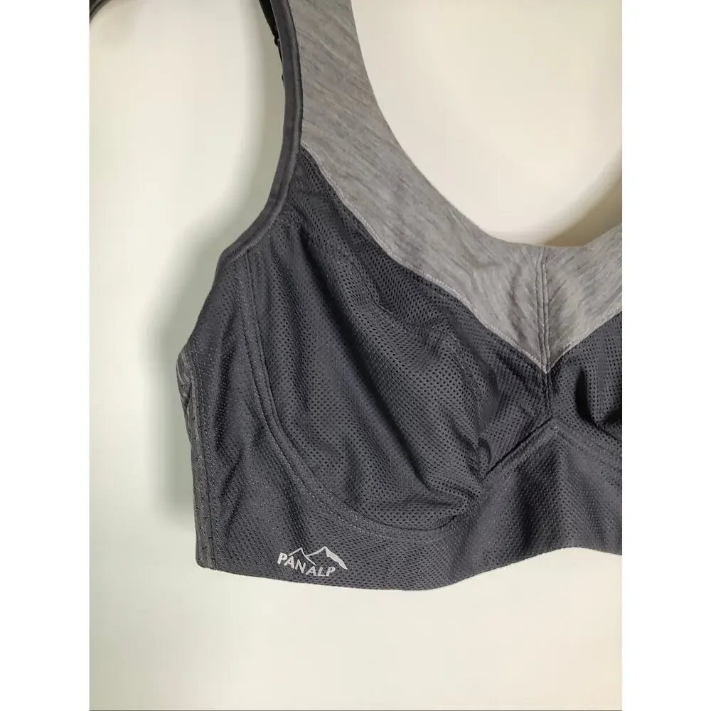 Anita Active Women's 40B Gray PanAlp Wool Firm Support Softcup Sports Bra C12-4